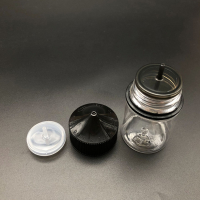 100 ml durchsichtige runde E-Flasche mit kindersicheren Schraubverschluss und individuellem Bildschirmdruck