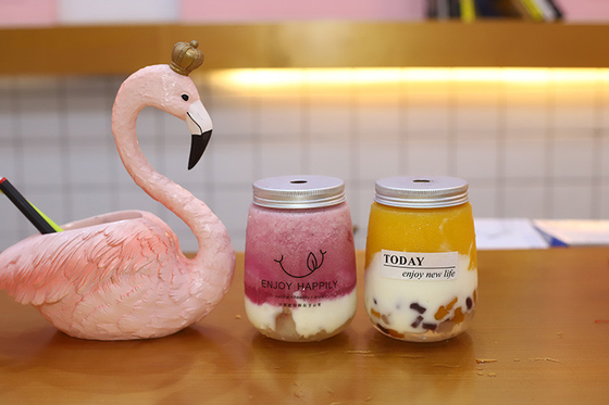 350 ml Flaschen mit Milchtee klar und stilvoll für die Geschäftswelt