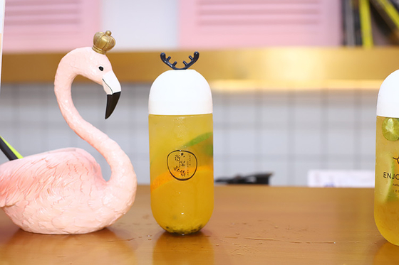 Flaschen aus klarem Kunststoff mit Milchtee 120 ml 250 ml 350 ml 500 ml 1000 ml
