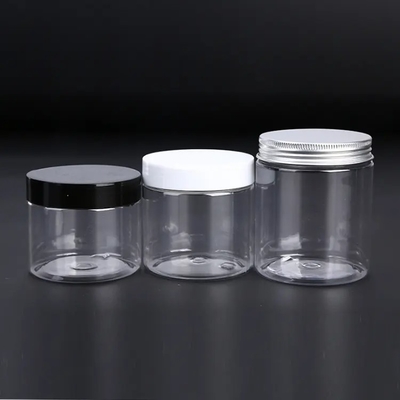 Kunststoffglasbehälter mit Aluminiumdeckel und individueller Verpackung