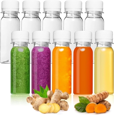 Neues Design Plastikflaschen 250ml 350ml 500ml Fruchtsaft PET-Flaschen mit Kappe Einwegflaschen für Saft auf Lager