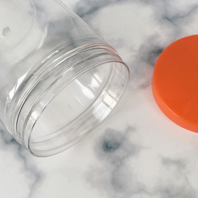 Billig Großhandel Durchsichtige Plastikflasche mit Deckel Glas Plastik Topf geformte Plastikflasche zum Scrubben mit Fabriklieferung