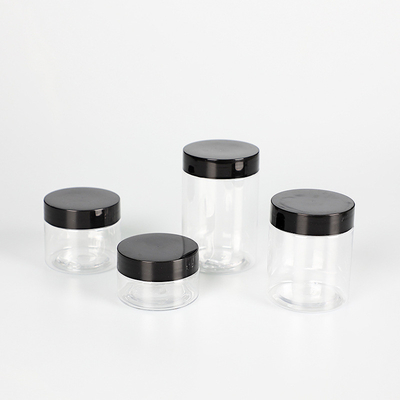 Versiegelung von 100 ml Plastik-Kosmetik-Glas mit druckempfindlicher Dichtung und individuellem Druck