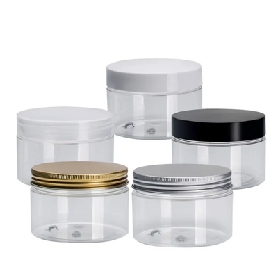 Glatte Oberfläche Plastik-Kosmetik-Glas in transparenten Design für Hautpflege-Essentials