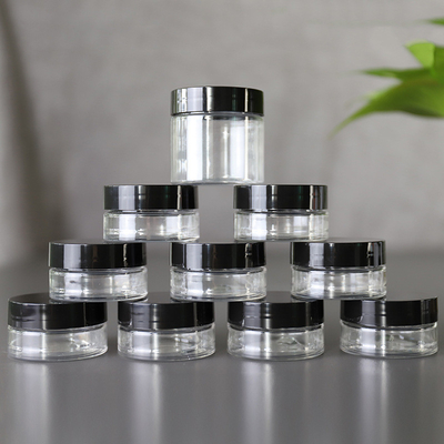 Persönlicher Druck Kunststoff Kosmetikglas 10ml 15ml 30ml 60ml 80ml 100ml 120ml 150ml Transparent für die kosmetische Verpackung