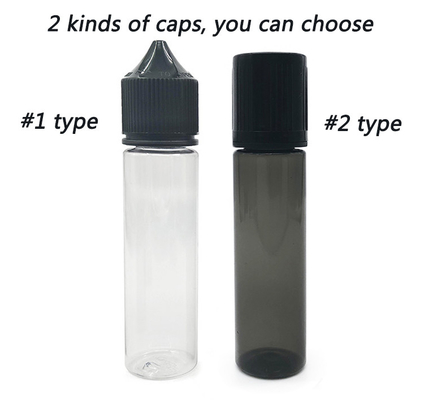 60 ml Durchsichtige E Flüssigkeit Flasche Runde Form für Vape-Saftverpackungen