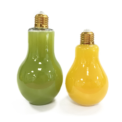 Neues Design Plastikflaschen für Saftgeschäft Recycelbare Saftflaschen Glühbirnenförmige Saftflasche mit Lager