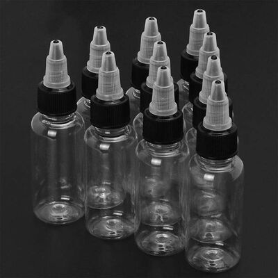 10ml 15ml 20ml 30ml 40ml 50ml 60ml 70ml 100ml 120ml Kunststoff-Tropfflaschen mit glatter Oberfläche und Tropfkappe, ideal für das Labor