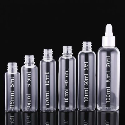 18mm Halsgröße E Flüssigkeitsflasche in verschiedenen Fassungen 10ml 15ml 30ml 40ml 60ml 80ml 100ml geeignet für verschiedene Industriezweige