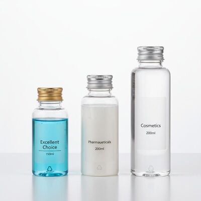 Maßgeschneiderte Flaschen mit Schraubenoberfläche aus Kunststoff 150 ml 200 ml wiederverwendbar Ausgezeichnete Wahl für Pharmazeutika und Kosmetika