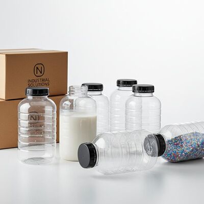 Mehrfachverwendbare Plastik-Schraubendeckflaschen Spülmaschine Sichere langlebige Behälter Ideal für industrielle Verpackungs- und Lageralösungen