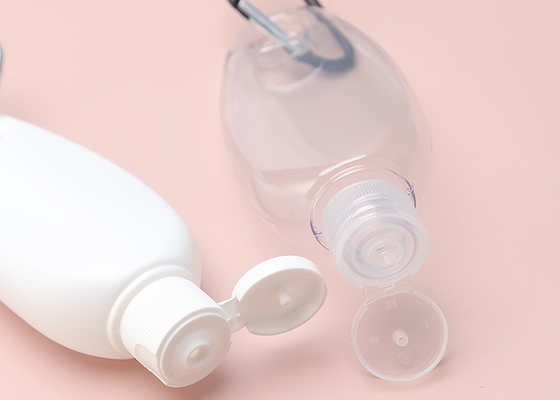 Schlüsselkettenreise-Plastikhanddesinfizierer-Flaschen der pressungs-50ml mit Flip Top Cap