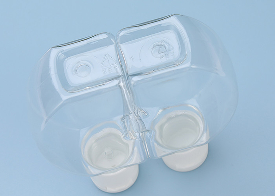 Soem-Doppelt-Maschinenhälften-Plastikflasche mit schraubverschluss recyclebares 120ml