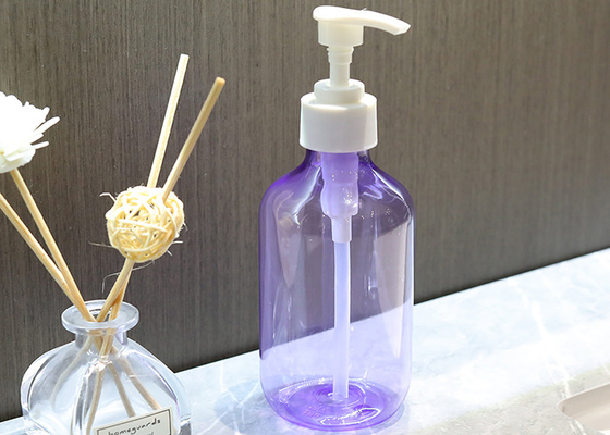Schiefe Schulter-purpurrote Shampoo HAUSTIER Pumpflasche wasserundurchlässig