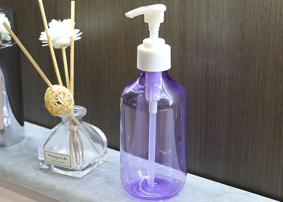 Schiefe Schulter-purpurrote Shampoo HAUSTIER Pumpflasche wasserundurchlässig