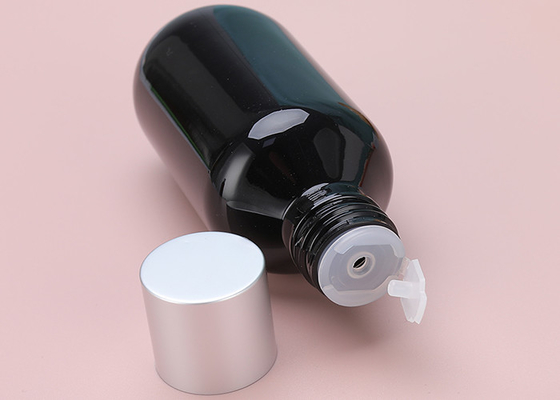 leere Plastiklotions-Flaschen des Shampoo-120ml mit Aluminiumüberwurfmutter