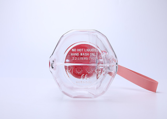 Wasserundurchlässige Plastikwasser-Flasche Flip Tops 2l mit dem Griff BPA frei