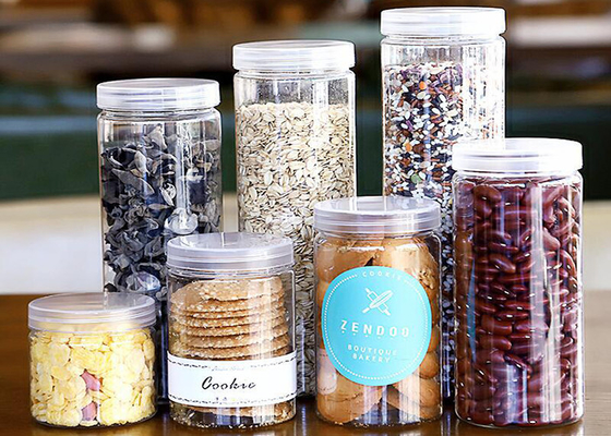 Kein Leck 250 ml Plastikglas für Kekse und Süßigkeiten mit Aluminiumdeckel