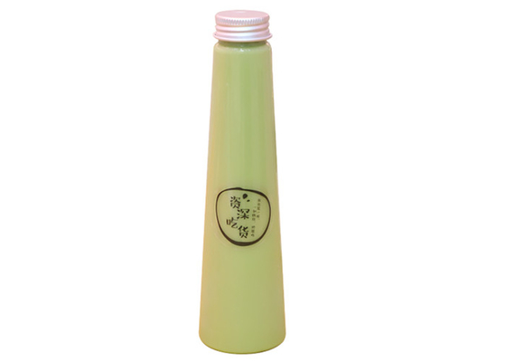 Aluminium- Überwurfmutter-Milch-Tee füllt 200ml Plastik-Juice Bottles With Lids ab