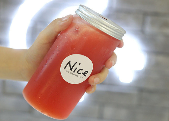 Wiederverwendbarer PlastikJuice Bottles For Milk Tea 350ML 500ML