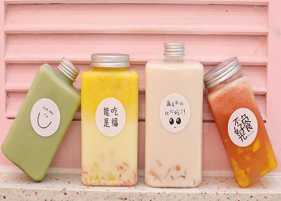 Besetzer-Beweis-Deckel 8oz Plastik-Juice Milk Tea Bottles With