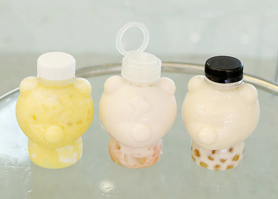 Ziehen Sie Ring Cover Milk Tea Bottles 400ml Squeezable Juice Bottles
