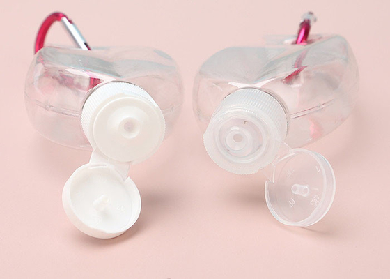 Blattform leere Schlüsselkettenreise-Handdesinfizierer-Flasche 50ML
