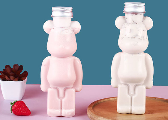 350 ml 400 ml 500 ml 700 ml Warmverkauf Anpassung Pet Plastik Bärenform Saftflasche für Getränke mit Kappe und Gurte