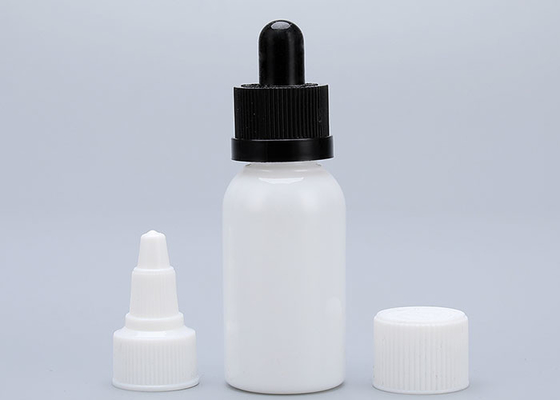 Durchsichtige schwarze 1 Oz Plastik-Tropffflaschen