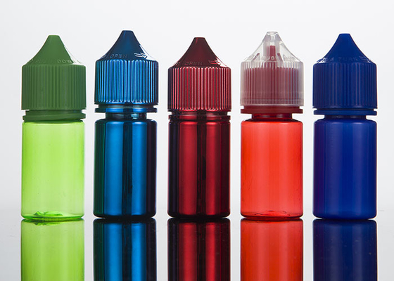 Kindersichere, leere Plastikflaschen mit Kappe und Stecker