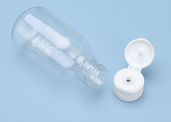 leere transparente Plastikflasche 100ml mit Flip Top Cap