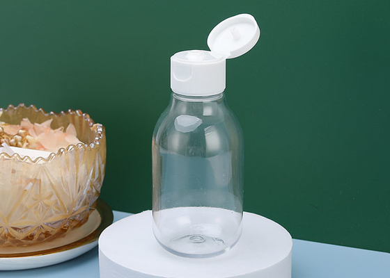 leere transparente Plastikflasche 100ml mit Flip Top Cap