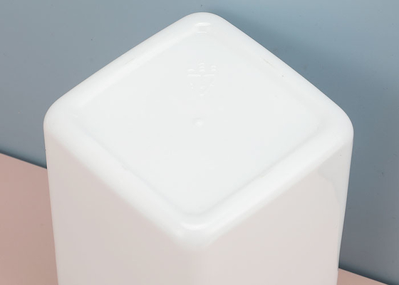 Weißes Quadrat-leere Plastikflaschen mit verschließbaren Pumpen 400ml