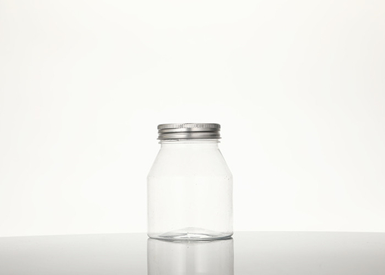 Grad-klarer Plastikhaustier-Glas-Behälter der Nahrung350ml mit Aluminiumdeckel