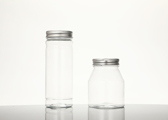Große Öffnung ringsum Plastik- Haustier Plastik-Schraubverschluss- Deckel 295ML 380ML JarsWith
