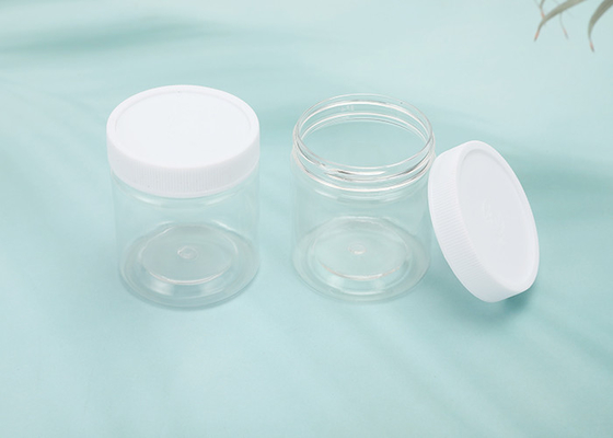 leere nachfüllbare Runden-Plastikglas des freien Raumes 100ml mit den Deckeln und Aufklebern BPA frei