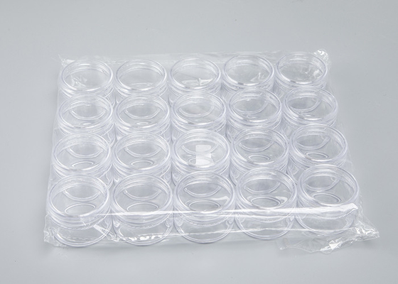 kosmetisches Probengefäß 5g 30g mit Überwurfmutter-Deckel-Plastikrunde