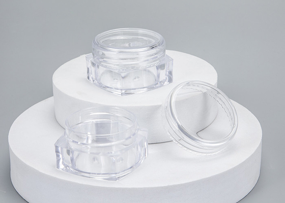 Leeres transparentes Quadrat-Plastikbehälter mit Deckeln 3/5/10g