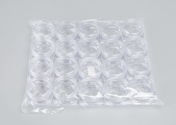 Leeres transparentes Quadrat-Plastikbehälter mit Deckeln 3/5/10g