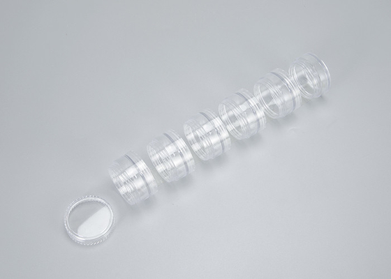 Weiß 5ml 10ml 15ml 30ml 50ml Wiederholbare Füllung Hautpflege Behälter Runder Kunststoff Kosmetikglas