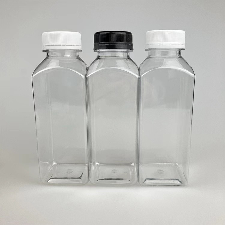 Warmverkauf 120 ml 250 ml 350 ml 500 ml 1000 ml klare Viereckige leere Flasche mit Getränkesäfte