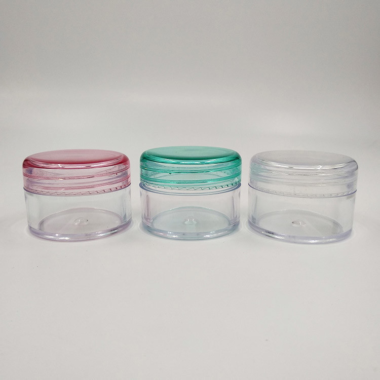 Kleine Reisebehälter Plastik PS-Cremes Gläser mit Deckel Nachfüllbar undicht Kosmetik Make-up-Gläser