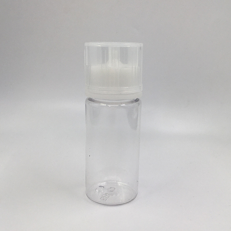 Einheitliche Druckfarbe Transparente E Flüssigkeitsflasche für transparente Verpackungen