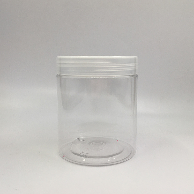 100 ml 8 oz 500 ml 1000 ml klares Plastikbehälter für Haustiere Lebensmittel-Kosmetik-Creme-Glas mit Deckel