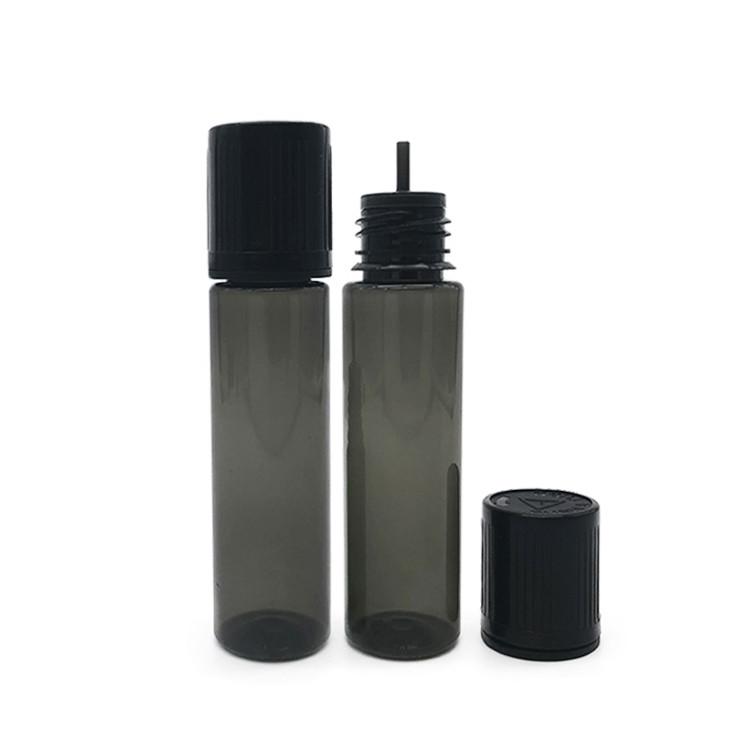 Custom E Flüssigkeit PET-Flasche mit Schraubkappe Runde Form Custom Logo und Farbdruck