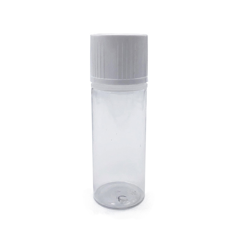 Runde PET-Flasche mit Kinderschutz-Schraubkappe