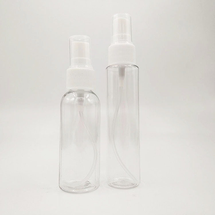 Leerer feiner Nebel PET 30ml 50ml 100ml 120ml 150ml 200ml 250ml 500ml Bernsteinweiß klares Kunststoff-Sprayflasche für Kosmetika