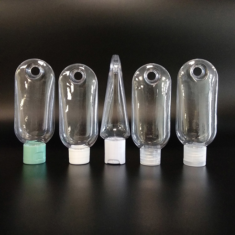 Durchsichtige Plastik-Kosmetikflaschen mit Halsband in 30 ml, 50 ml und 60 ml Größen
