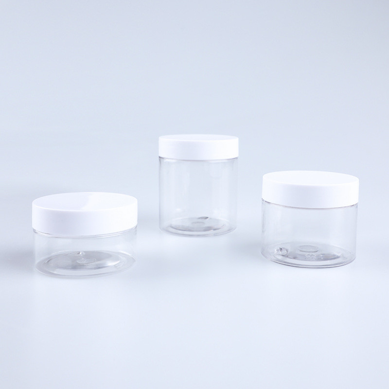 Großhandel 8oz 100ML 200ML 250ML 500ML Mahlzeiten mit leeren, breiten Mund Luxus-Plastik-PE-Kosmetik-Körperbutter-Gläser