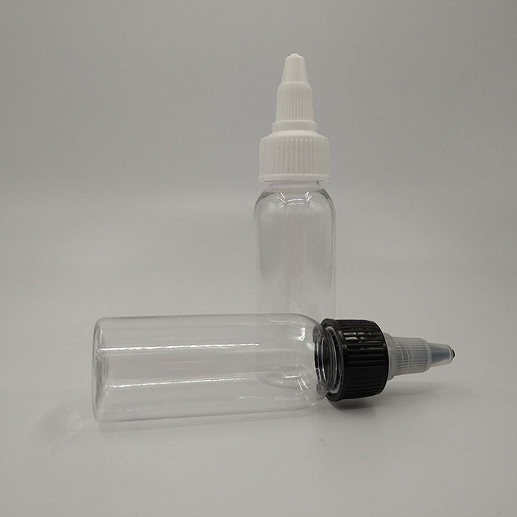 100 ml klare Plastikflasche mit Schraubenoberfläche und breitem Mund für den individuellen Druck